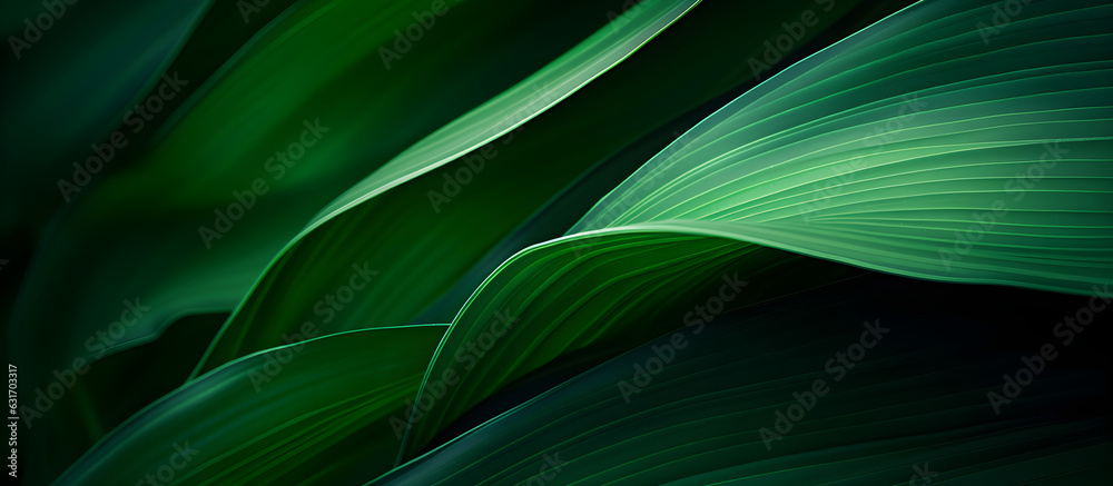 Obraz premium Plant background material, nature background, green leaves, close-up, banner