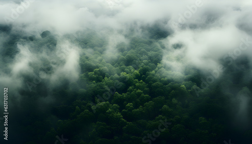 Aerial view of a forest  woodland  background material