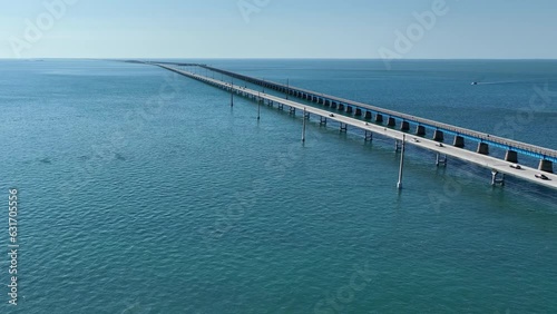 Wallpaper Mural Aerial shot of the Seven Mile Bridge in Florida which connects several of the Florida Keys on the way to Key West Torontodigital.ca