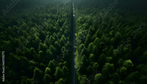 Aerial view of a forest  woodland  background material