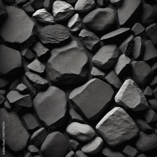 Black rock background. Dark gray stone texture. Black grunge background. Mountain close-up. Distressed backdrop. 