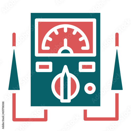 Vector Design Voltmeter Icon Style