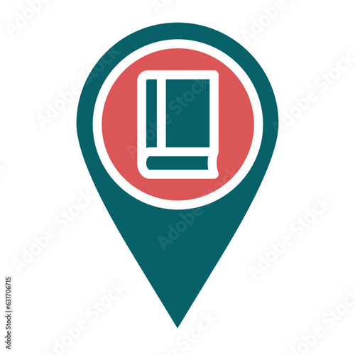 Vector Design Library Location Icon Style