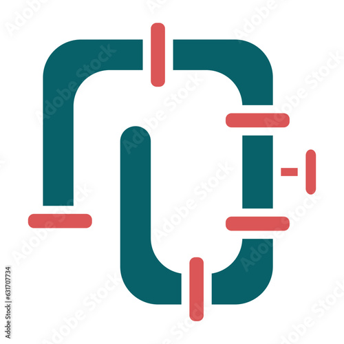 Vector Design Pipeline Icon Style