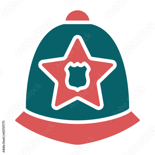 Vector Design Police Helmet Icon Style