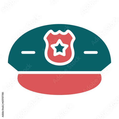 Vector Design Police Hat Icon Style