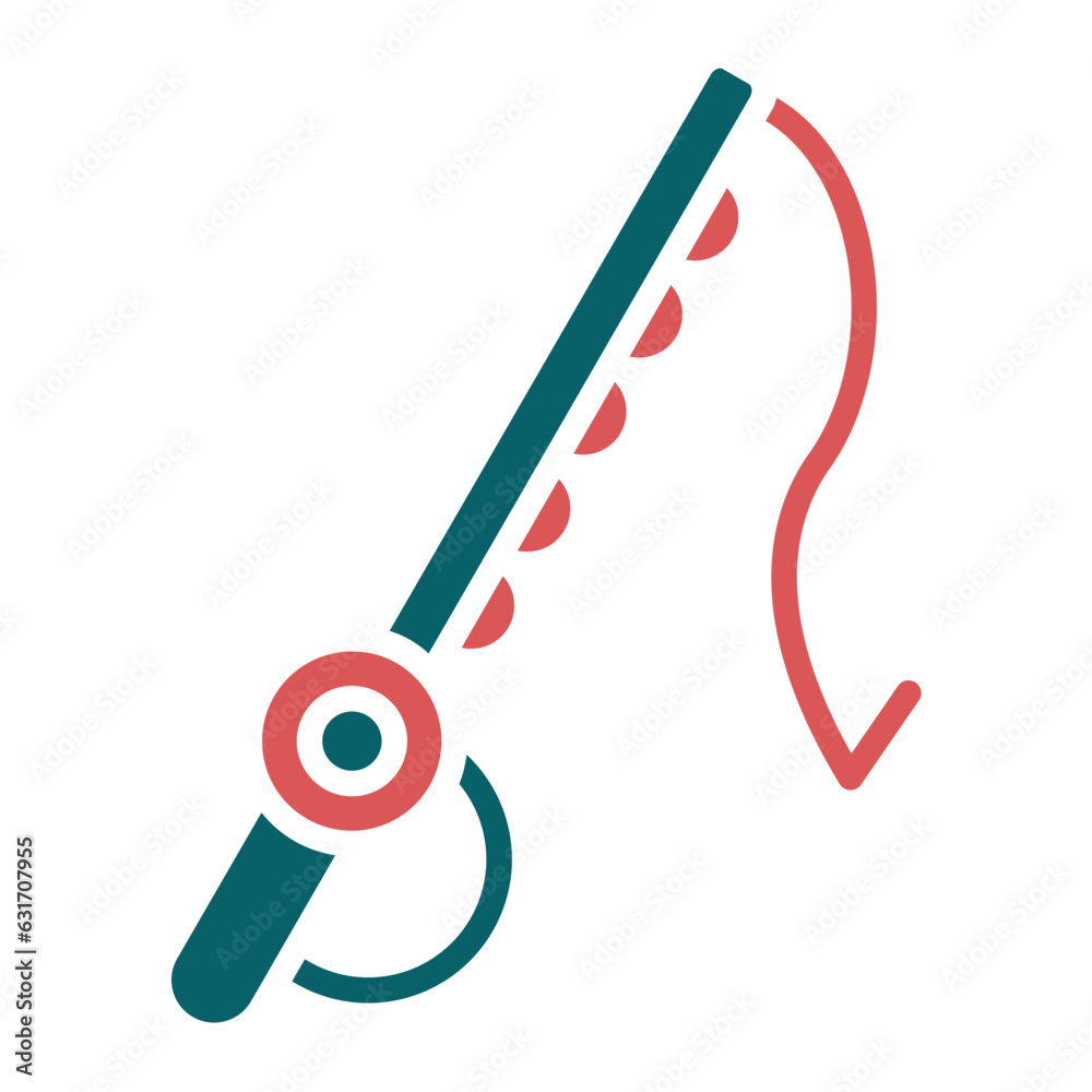 Vector Design Fishing Rod Icon Style Vector Design Fishing Rod Icon Style