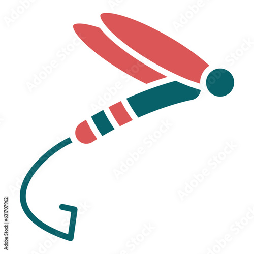 Vector Design Fly-Fishing Icon Style