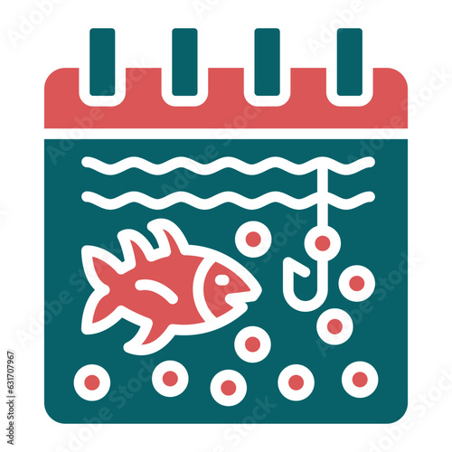 Vector Design Fishing Season Icon Style
