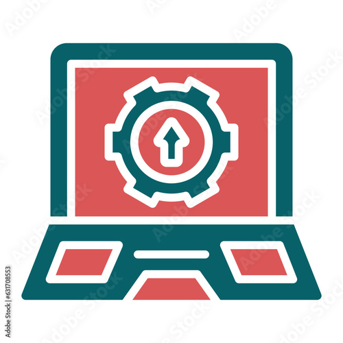 Vector Design Upgrade Laptop Icon Style