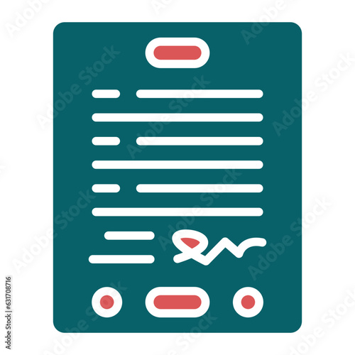 Vector Design Digital Contract Icon Style