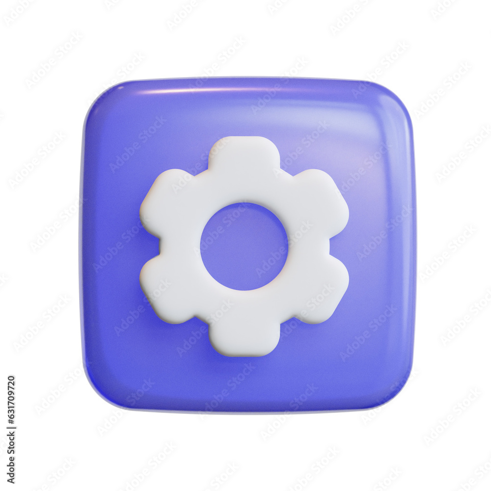 3D setting User interface icons with tile cute icons high quality render 3D setting User interface icons with tile cute icons high quality render
