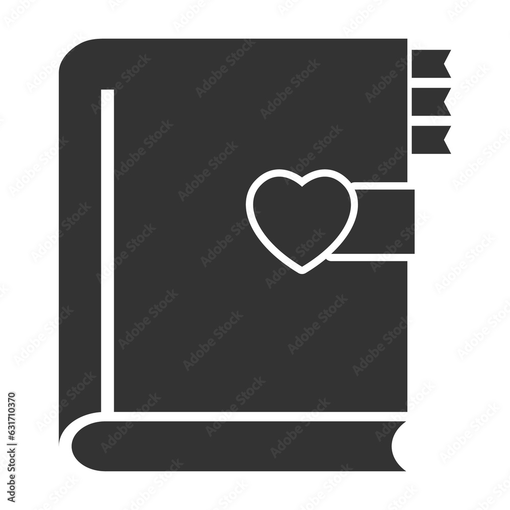Vector illustration of love album icon in dark color and transparent background(PNG). Vector illustration of love album icon in dark color and transparent background(PNG).