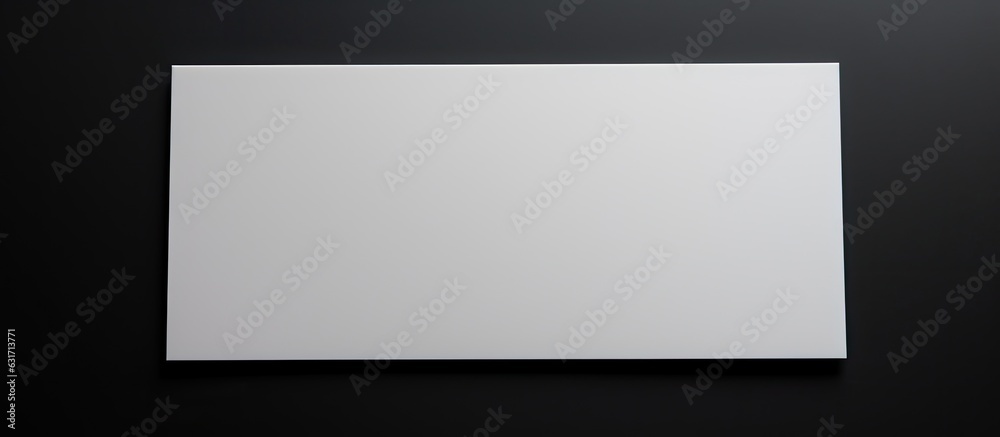 business card with white color and copy space on a black background. It is related to business, business cards, stationery, and writing space.