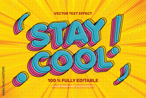 Stay Cool Vector Text Effect