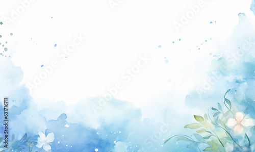 watercolor floral background, frame, pattern, texture. template for design. pastel colors