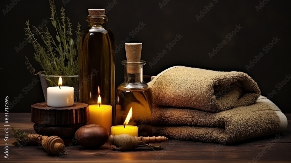 Spa set for aromatherapy