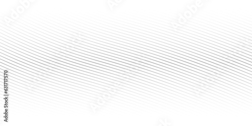 Abstract black and white background with curve lines and waves. Diagonal lines halftone effect.
