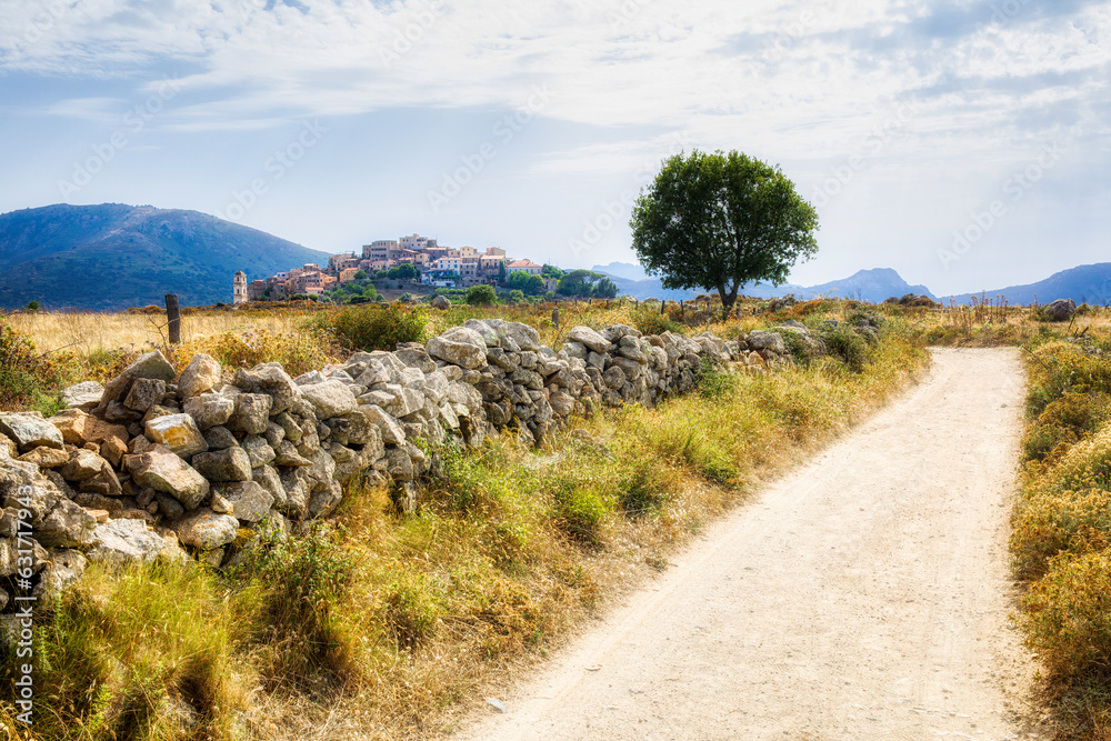 Afternoon at the Beautiful Medieval Village of Sant’Antonio on a Hilltop in the Balagne Region on Corsica