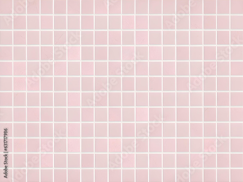 Pink tile wall chequered background floor texture. Ceramic wall and floor tiles mosaic ai generated