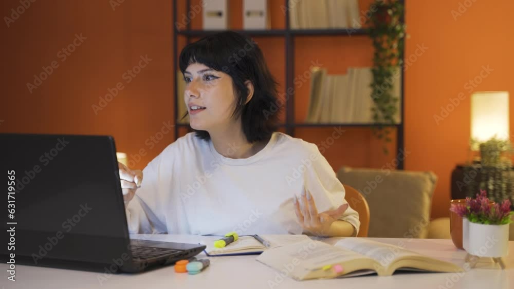 Motivational Talking Female student. Motivational Talking Female student.