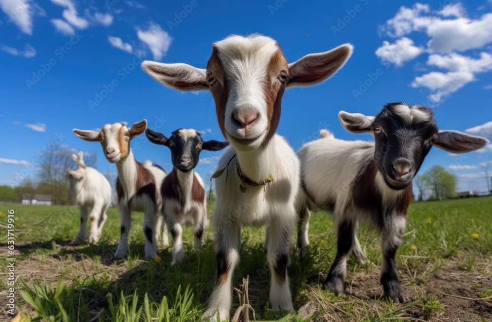 Funny goats portrait Funny goats portrait