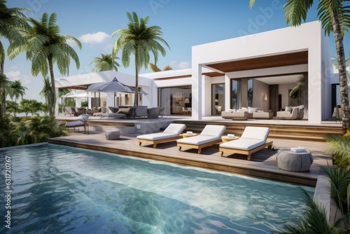 Modern villa with swimming pool © ArtCookStudio