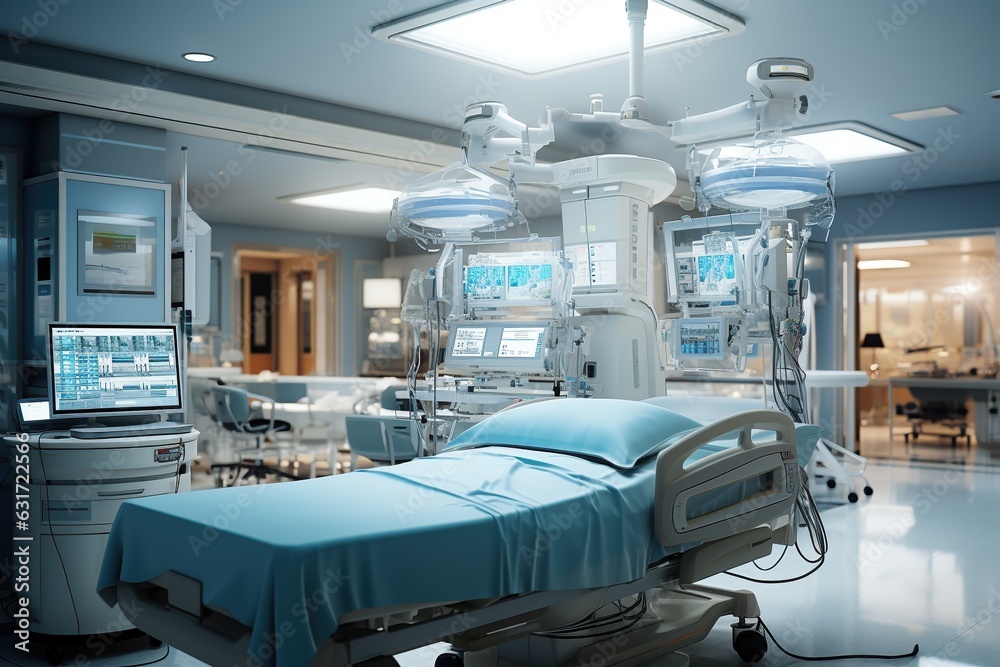 Medical Team Performing Surgical Operation in Modern Operating Room. Generated with AI Medical Team Performing Surgical Operation in Modern Operating Room. Generated with AI