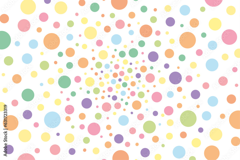 Colorful pattern of colored dots