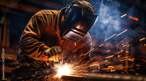 welder Industrial automotive part in factory