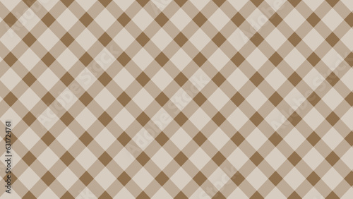 Diagonal white checkered in the brown background