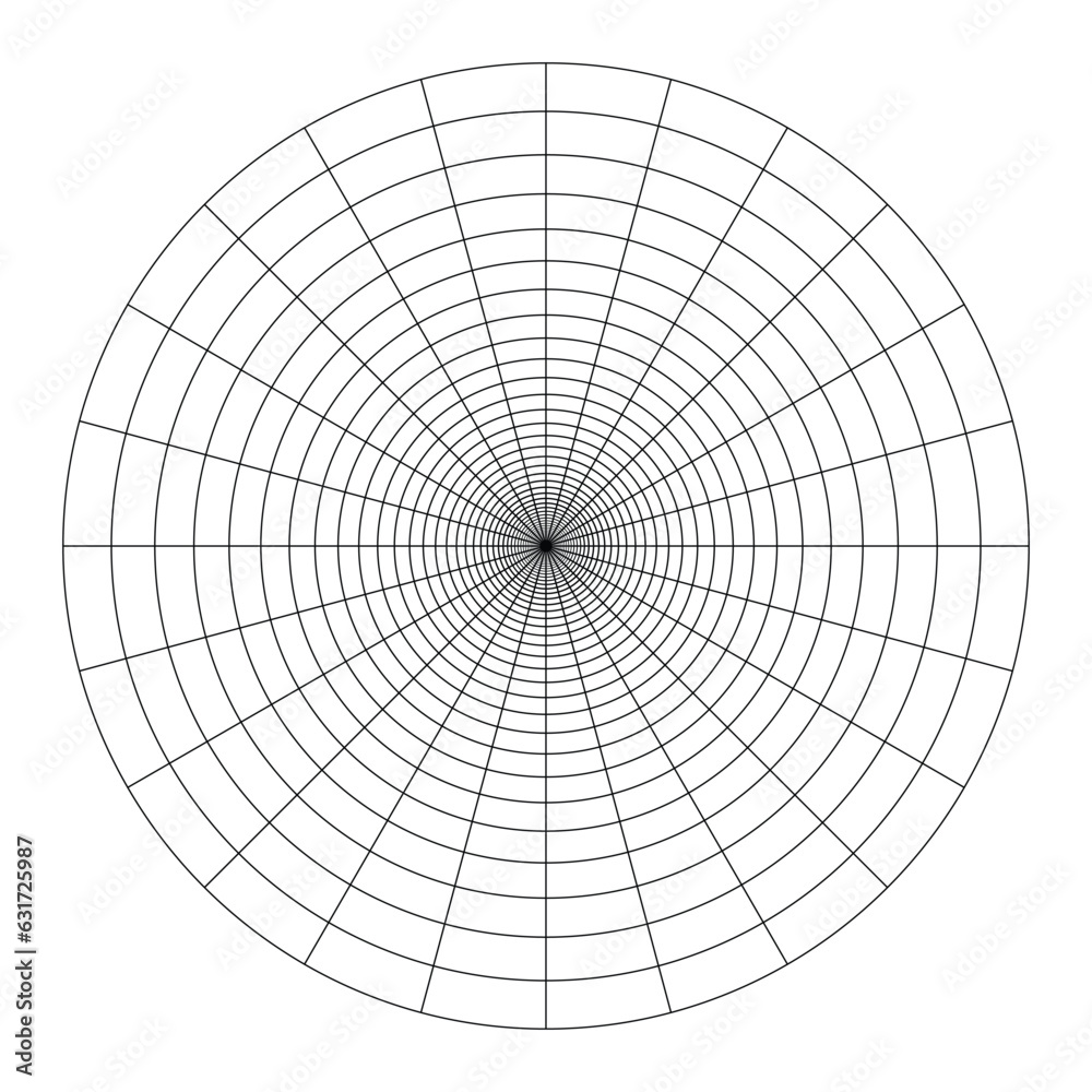 Obraz premium Circle graph. vector illustration line drawing