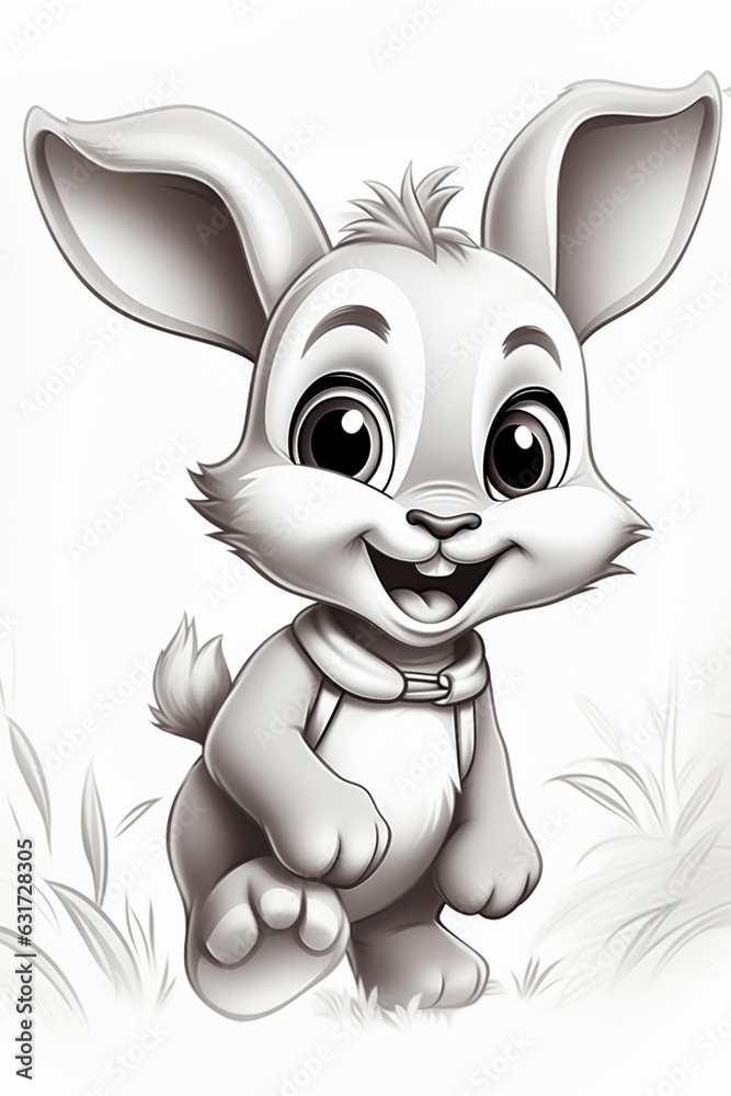Cute bunny drawing