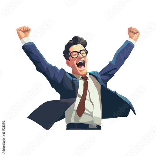 successful officer illustration