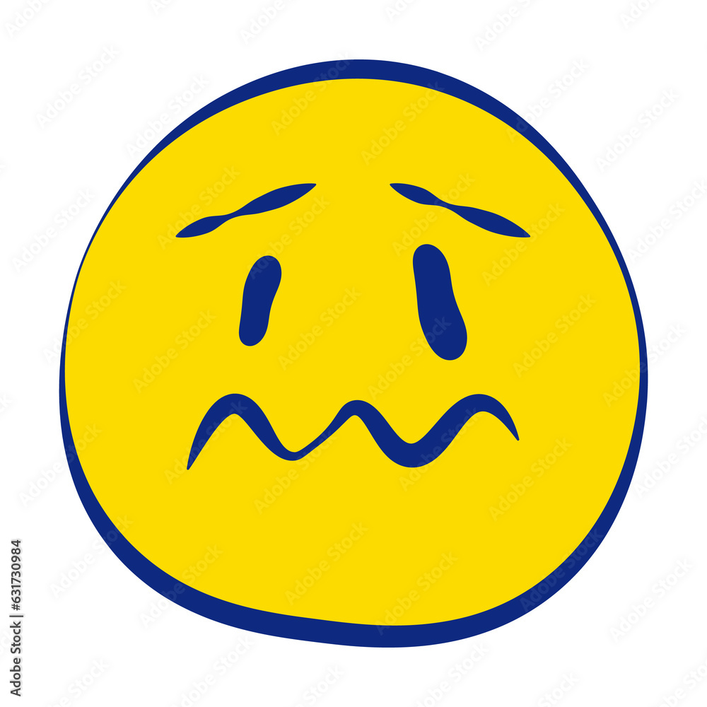 Fototapeta premium Stressed 30 Grunge Emoticons Fill Style