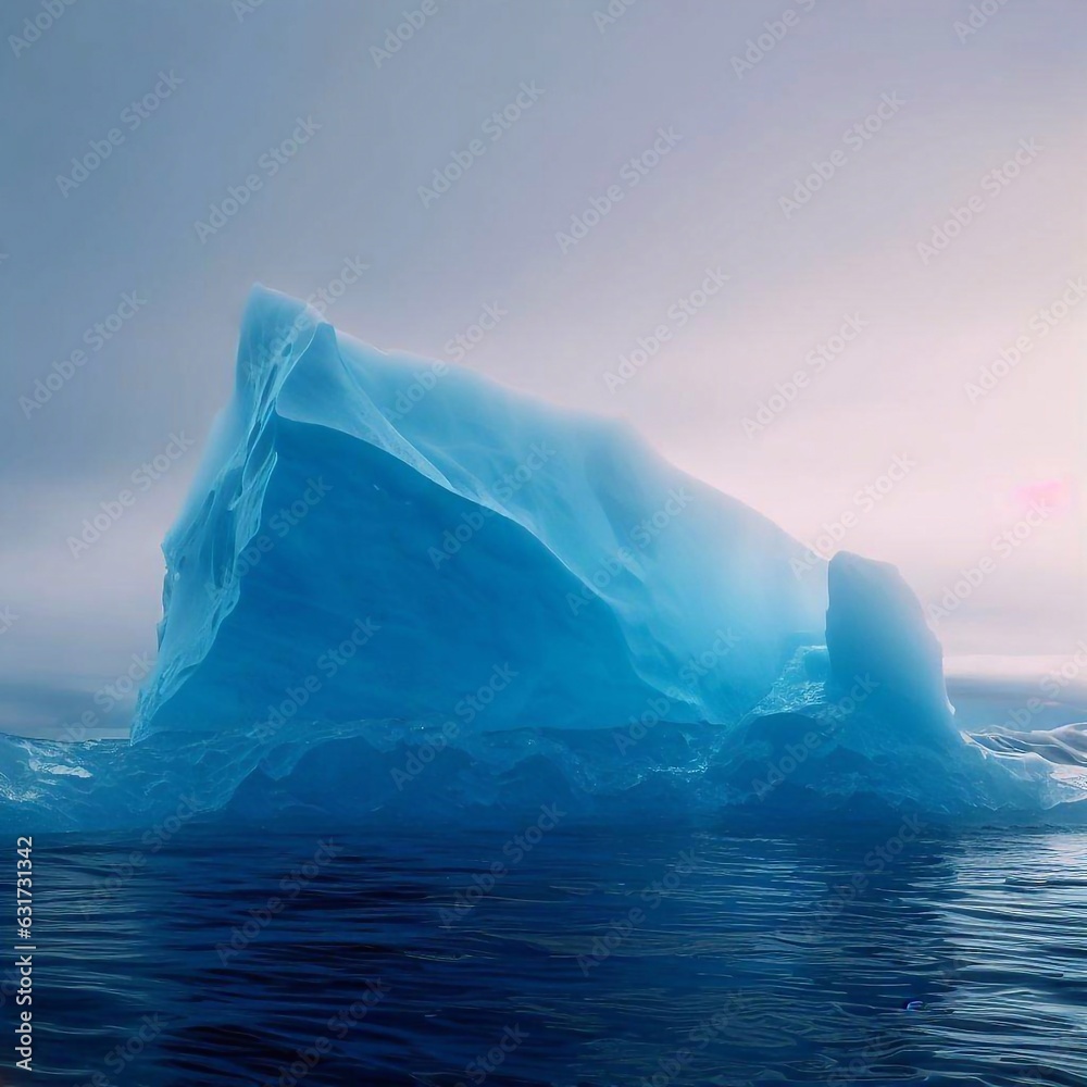 iceberg floating in Arctic waters