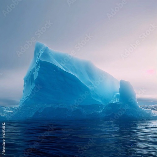 iceberg floating in Arctic waters