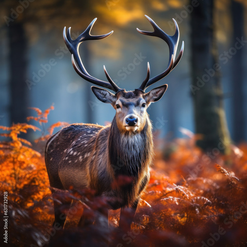 Deer in its Natural Habitat, Wildlife Photography, Generative AI © Vig