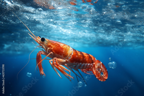shrimp in water photo