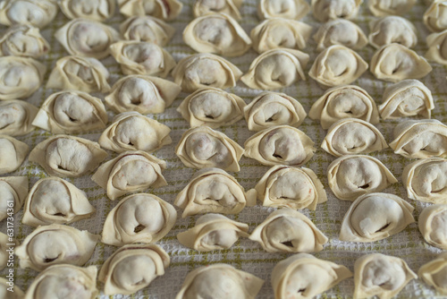 close up of dumplings