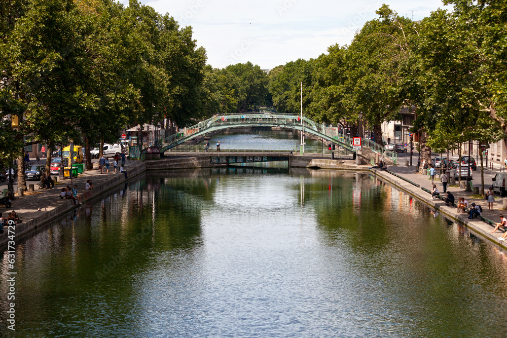 The Canal Saint-Martin in Paris