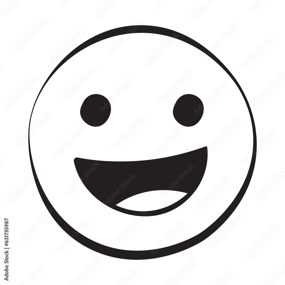 Smiling 30 Grunge Emoticons Outline Style Smiling 30 Grunge Emoticons Outline Style
