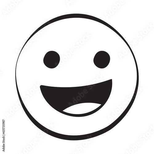 Smiling 30 Grunge Emoticons Outline Style
