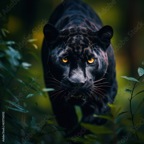 Panther in its Natural Habitat  Wildlife Photography  Generative AI