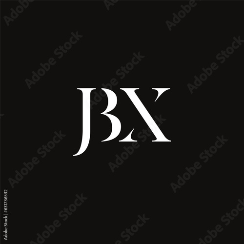 Vector modern abstract JBX letter logo template premium vector