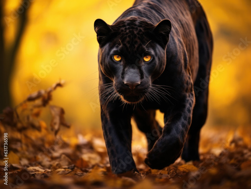 Panther in its Natural Habitat, Wildlife Photography, Generative AI © Vig