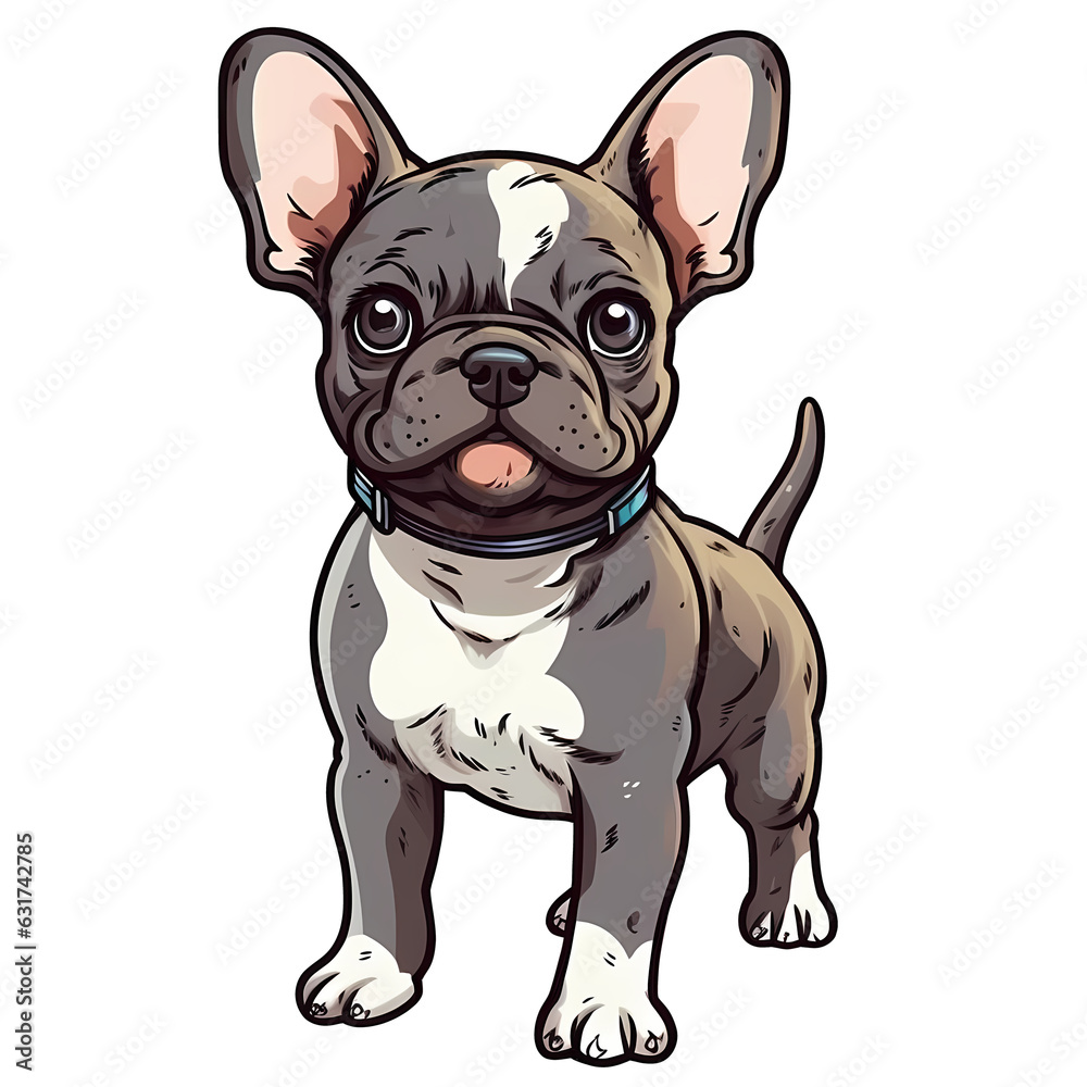 Cute French Bulldog Clipart Illustration Cute French Bulldog Clipart Illustration
