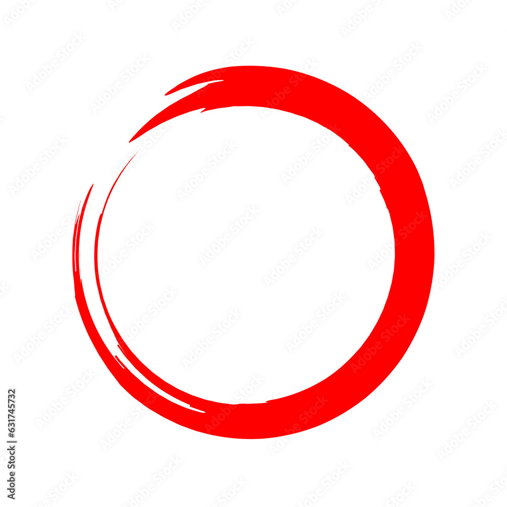 Red round frame Red round frame