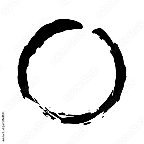 Black brush circle
