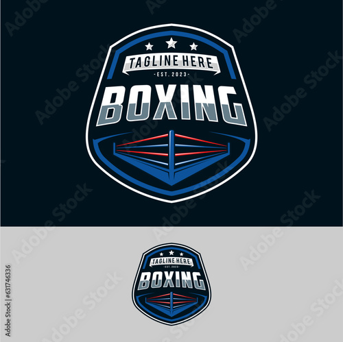 Boxing logo, emblem coll